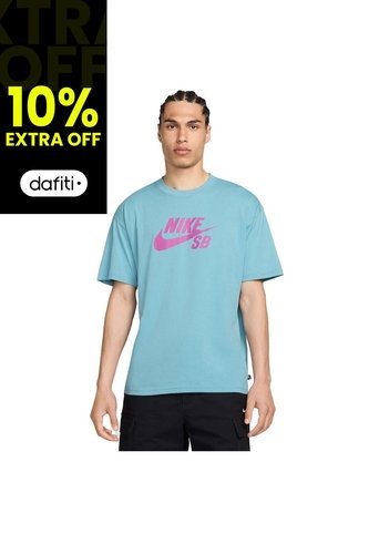 Camiseta Nike Action Sports Tee Logo Hbr-Celeste Nike