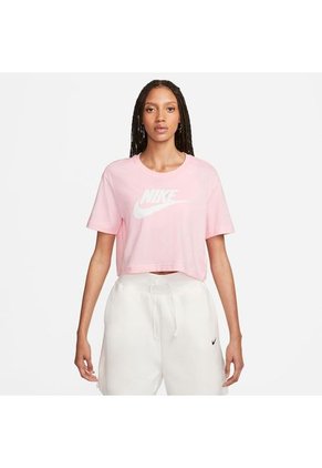 Camiseta Mujer Nike Tee Essential Crop Icon Futura - Rosa