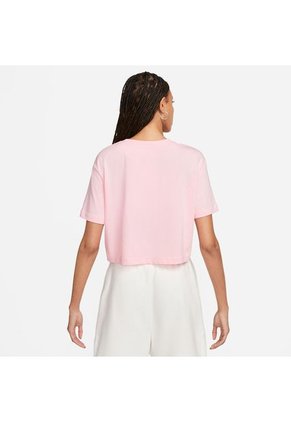 Camiseta Mujer Nike Tee Essential Crop Icon Futura - Rosa