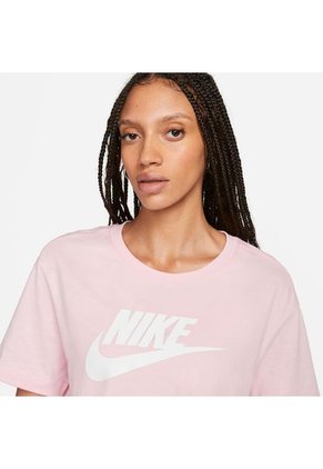 Camiseta Mujer Nike Tee Essential Crop Icon Futura - Rosa