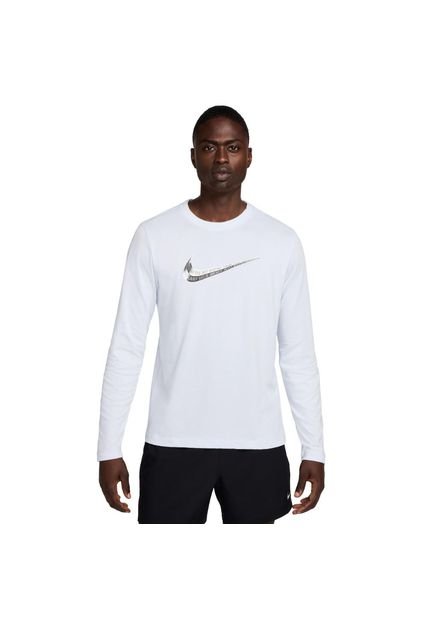 Camiseta Manga Larga Nike Club (Cierre En Boton)-Blanco