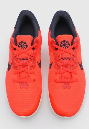 Tenis Running Naranja Neón-Blanco-Azul Nike Flex Experiencie RN 11 NN