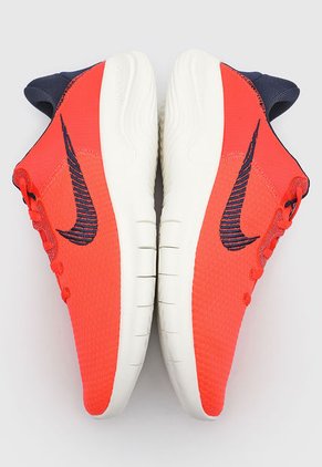 Tenis Running Naranja Neón-Blanco-Azul Nike Flex Experiencie RN 11 NN