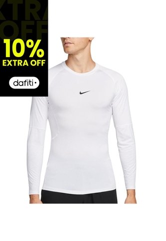 Camiseta Nike Pro Manga Larga-Blanco Nike
