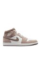 Tenis Nike Air Jordan 1 Mid Hombre-Blanco/Café de Nike