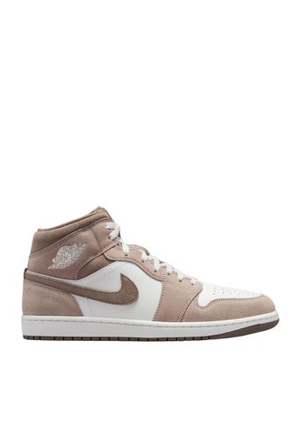 Tenis Nike Air Jordan 1 Mid Hombre-Blanco/Café Nike