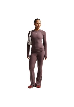 Camiseta Manga Larga Nike Chill Knit Mujer-Vinotinto