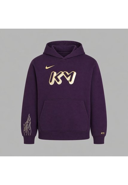 Buzo Nike Niño Kylian Mbappé Club Fleece - Morado - Fútbol | Uso Casual Y Entrenamiento