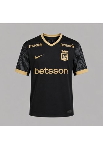 Camiseta Nike Hombre Atlético Nacional 2da 2025-Negro - Dorado - Fútbol | Uso Casual Y Entrenamiento Nike