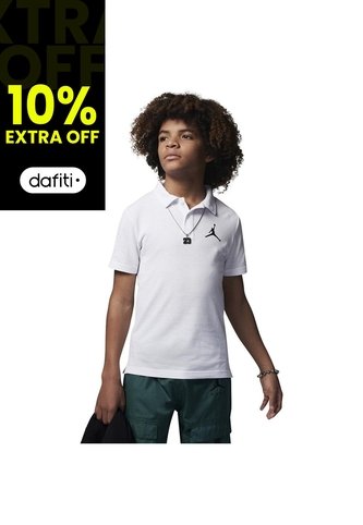 Camiseta Polo Nike Jdb Jumpman Polo Niño-Blanco Nike