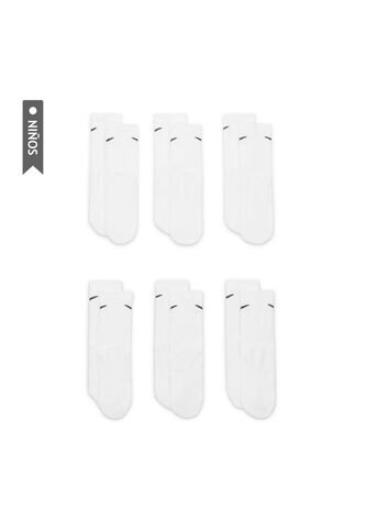 Medias Nike Everydy Cush Crew 6Pr 108 Niño-Blanco/Negro Nike