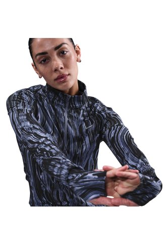 Camiseta Manga Larga Nike Swift Mujer-Negro/Gris Nike