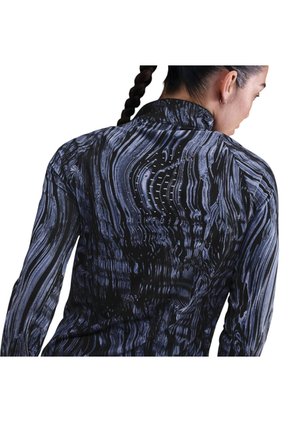 Camiseta Manga Larga Nike Swift Mujer-Negro/Gris