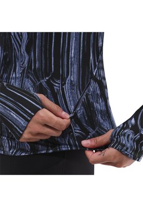 Camiseta Manga Larga Nike Swift Mujer-Negro/Gris