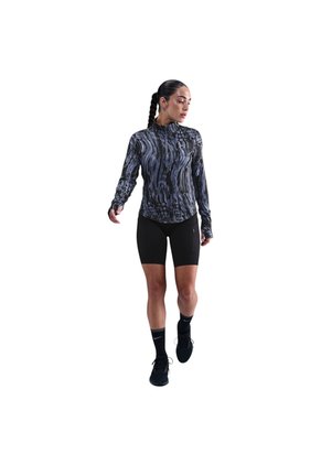 Camiseta Manga Larga Nike Swift Mujer-Negro/Gris