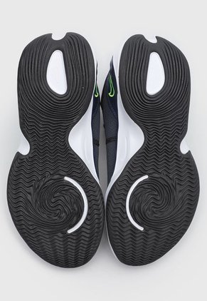 Tenis Basketball Azul Navy-Amarillo Neón-Blanco Nike Renew Elevate III