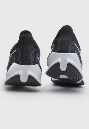 Tenis Basketball Azul Navy-Amarillo Neón-Blanco Nike Renew Elevate III