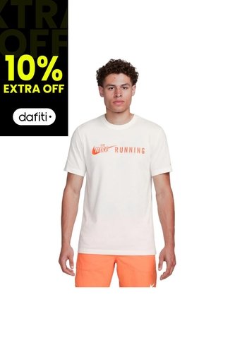 Camiseta Nike Dri Fit Tee Run-Blanco Nike