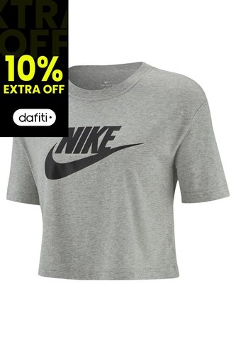 Camiseta Nike Sportswear Essential Graphic Tees Mujer-Gris Nike