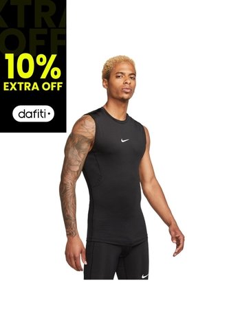 Camiseta Esqueleto Dri Fit Top Sl Tight Others-Negro Nike