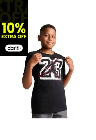 Camiseta Jordan Brand 23 Jumpman Ss Tee Niños-Negro Nike