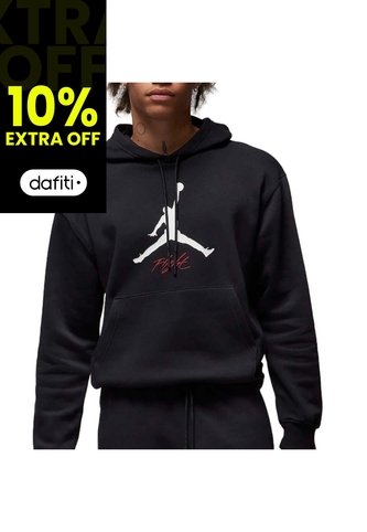 Hoodie Jordan Brand Ess Fleece Baseline-Negro Nike