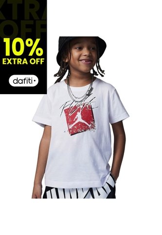 Camiseta Jordan Faded Flight Niños-Blanco Nike