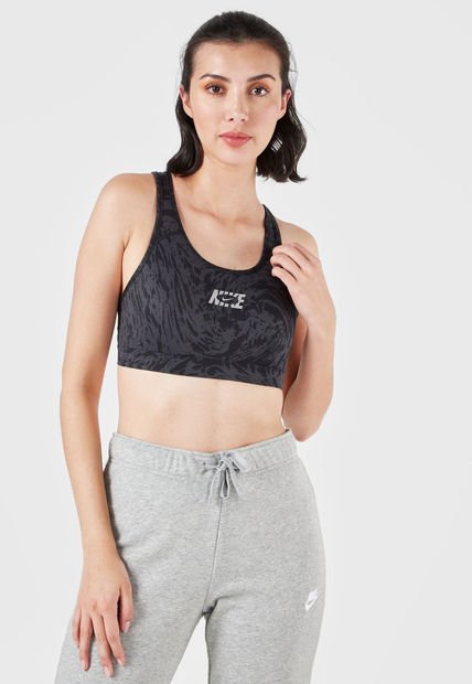 Top  Negro-Gris Nike Dri-FIT Icon Clash