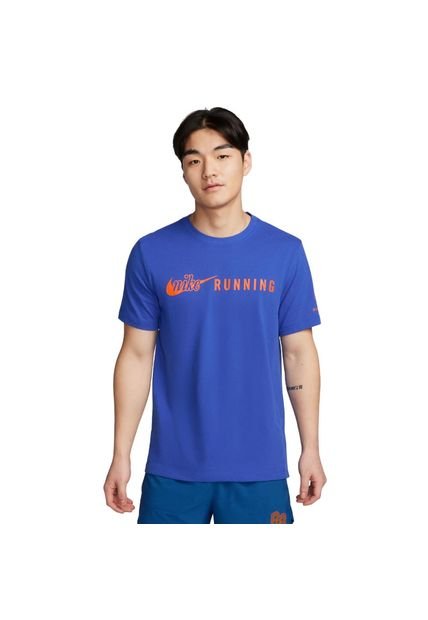 Camiseta Nike Dri Fit Tee Run-Azul Royal
