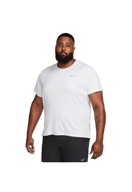 Camiseta Nike Uv Miler Running Hombre-Blanco