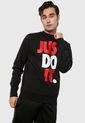 Buzo Negro-Rojo-Blanco Nike Just Do It Crew - Compra Ahora | Dafiti Colombia