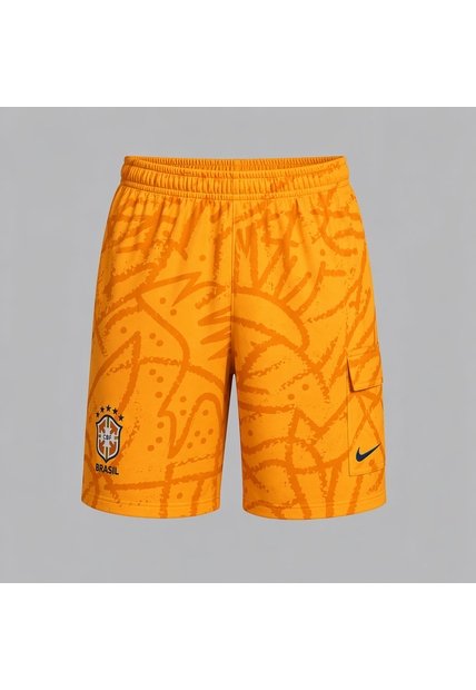 Pantaloneta Nike Hombre CBF M Nsw Club Bb Cargo - Naranja - Fútbol | Uso Casual Y Entrenamiento