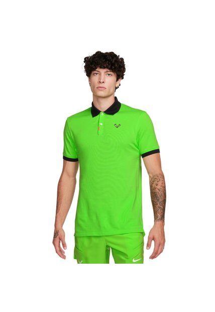 Camiseta Polo Nike Dri Fit Rafa Tennis-Verde