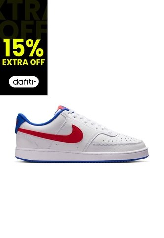 Tenis Nike  Court Vision Lo Hombre-Blanco/Rojo Nike