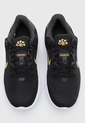 Tenis Running Negro-Blanco-Dorado Nike Flex Experiencie RN 11 NN