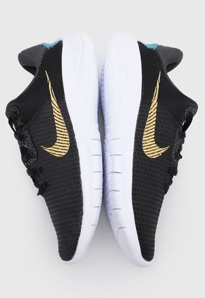 Tenis Running Negro-Blanco-Dorado Nike Flex Experiencie RN 11 NN