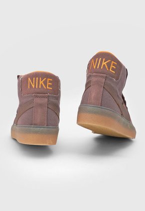 Tenis Skateboarding Taupe-Miel-Naranja Nike SB Zoom Blazer Mid Premium Plus