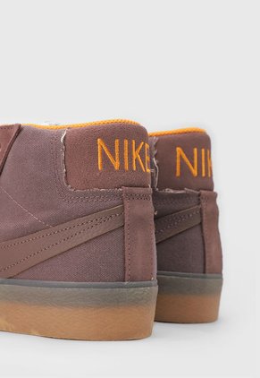 Tenis Skateboarding Taupe-Miel-Naranja Nike SB Zoom Blazer Mid Premium Plus