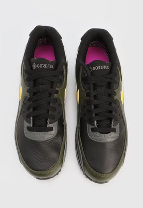 Tenis Lifestyle Negro-Amarillo-Verde Oliva Nike Air Max 90 GTX