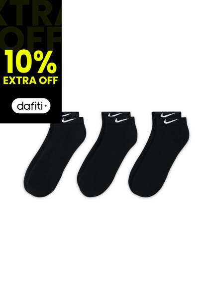 Medias Nike Everyday Cush Low 3Pr - Hombre-Negro