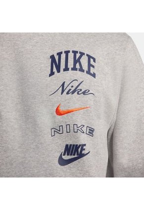Buzo Hombre Nike Club Fleece Stack Gx Gris