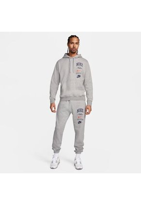 Buzo Hombre Nike Club Fleece Stack Gx Gris