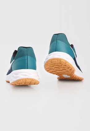 Tenis Running Azul Navy-Azul Turquesa-Blanco Nike Revolution 6 NN