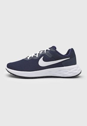 Tenis Running Azul Navy-Blanco Nike Revolution 6 NN