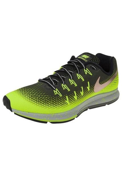 Running Negro-Verde neón Nike Zomm Pegasusu 33