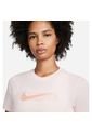 Camiseta Mujer Nike Sportswear Tee Slim Crop Swoosh - Rosa de Nike