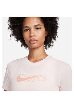 Camiseta Mujer Nike Sportswear Tee Slim Crop Swoosh - Rosa