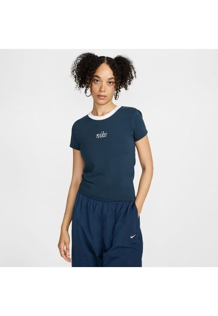 Camiseta Mujer Nike Sportswear Chill Knit Azul