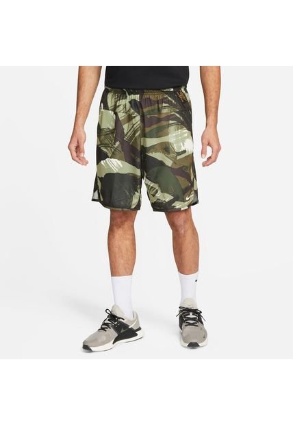 Pantaloneta Deportiva Hombre Nike Df Totality 9In Camo Verde