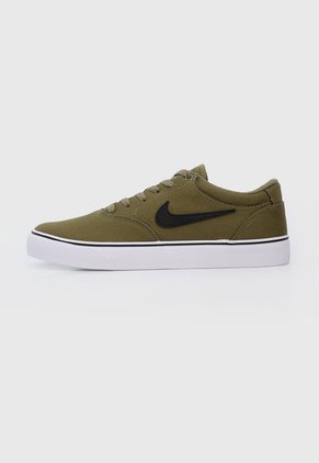 Tenis Skateboarding Verde Oliva-Blanco-Negro Nike SB Chron 2 CNVS